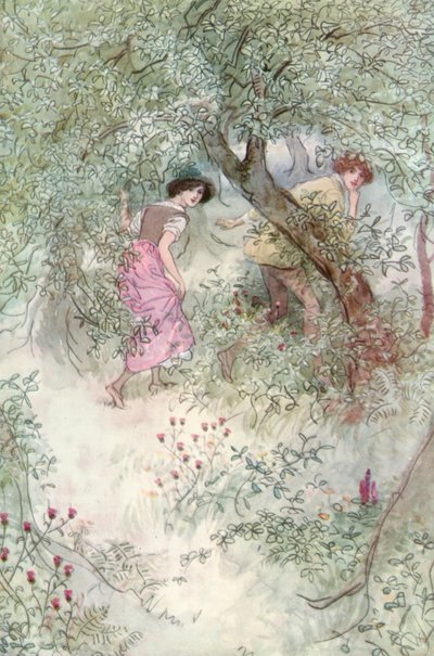 Illustrasjon for Shakespeares As You Like It av Hugh Thomson