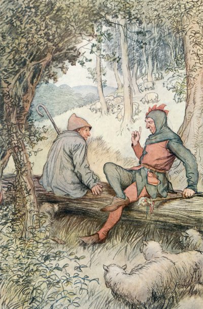 Illustrasjon for Shakespeares som du liker det av Hugh Thomson