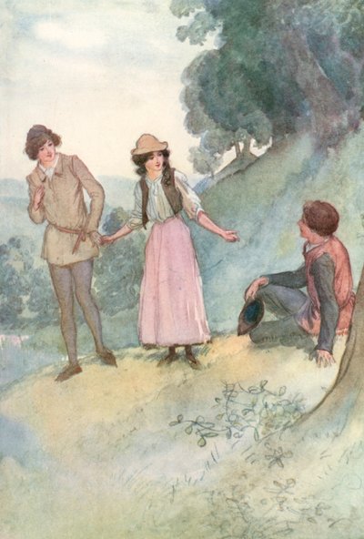 Illustrasjon for Shakespeares som du liker det av Hugh Thomson