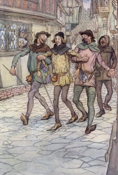 Illustrasjon for The Merry Wives of Windsor av Hugh Thomson