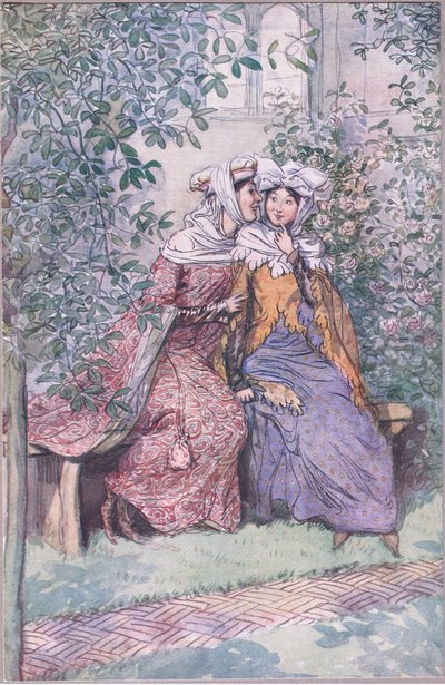 La oss rådføre deg med denne fete ridderen, illustrasjon fra The Merry Wives of Windsor, 1910 av Hugh Thomson
