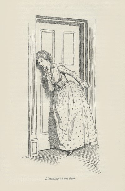 Lytter ved døren, 1896 av Hugh Thomson
