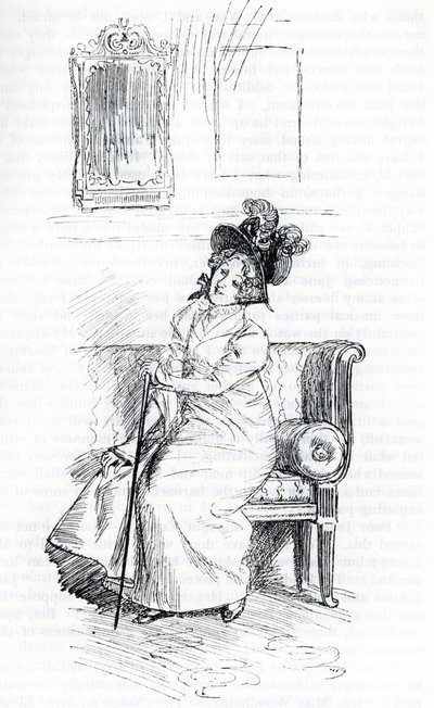 "Mrs Elton" (illustrasjon) av Hugh Thomson
