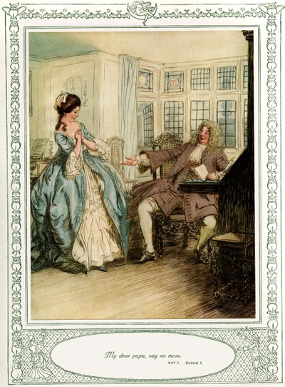 Oliver Goldsmiths skuespill She Stoops to Conquer av Hugh Thomson