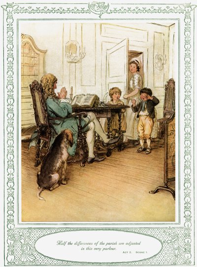 Oliver Goldsmiths skuespill She Stoops to Conquer av Hugh Thomson
