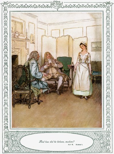 Oliver Goldsmiths skuespill She Stoops to Conquer av Hugh Thomson