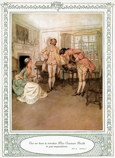 Oliver Goldsmiths skuespill She Stoops to Conquer av Hugh Thomson