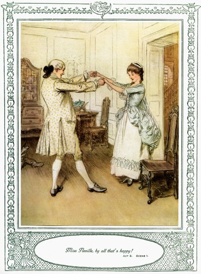 Oliver Goldsmiths skuespill She Stoops to Conquer av Hugh Thomson