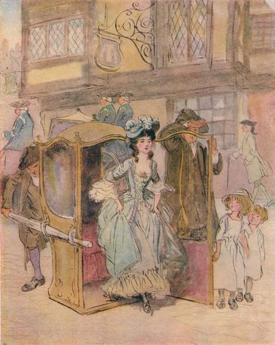 Foreløpig skisse for illustrasjon til The School for Scandal, c1917. av Hugh Thomson