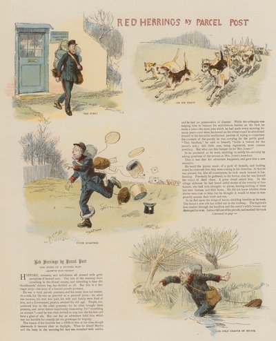 Red Herrings av pakkepost (chromolitho) av Hugh Thomson