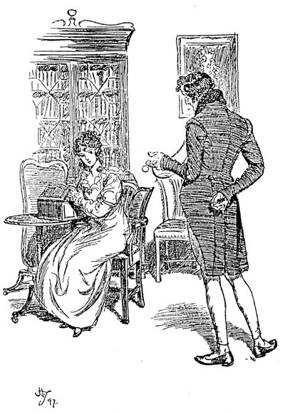 Scene fra Jane Austens Persuasion, 1897 av Hugh Thomson