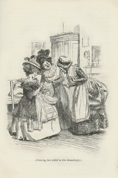 Viser barnet sitt til husholdersken, 1896 av Hugh Thomson
