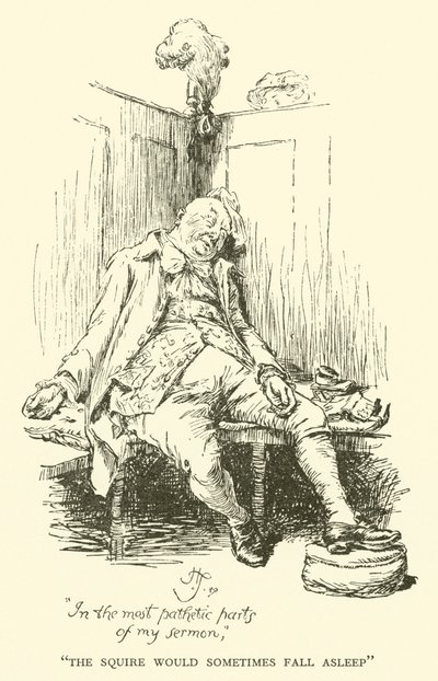The Squire ville noen ganger sovne (gravering) av Hugh Thomson