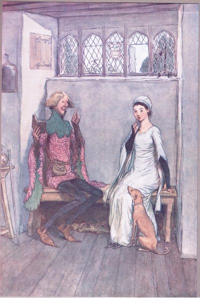 The Book of Riddles, illustrasjon fra 'The Merry Wives of Windsor' av Hugh Thomson