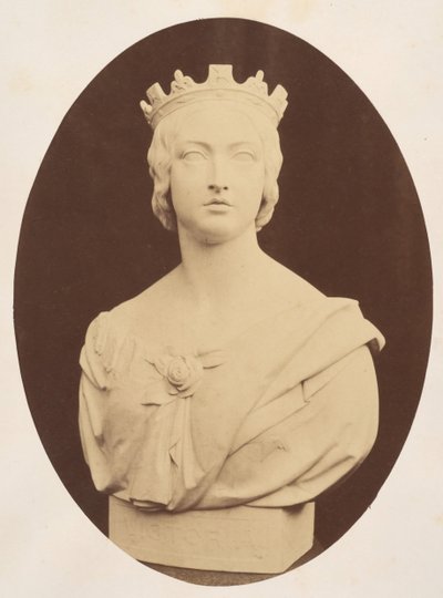Kopi av en byste av Hennes Majestet Dronning Victoria, av Joseph Durham, Esq. F.S.A., 1857. av Hugh Welch Diamond