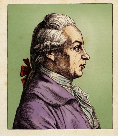 Johann Wilhelm von ARCHENHOLZ (3. september 1741 - 28. februar 1812) 1854 (gravering) av Hugo Bürkner