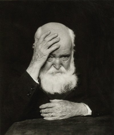 Portrett av kunstneren Hans Thoma 1839-1924, 1920. av Hugo Erfurth