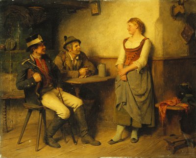 En konservering i tavernaen, 1891 av Hugo Kauffmann