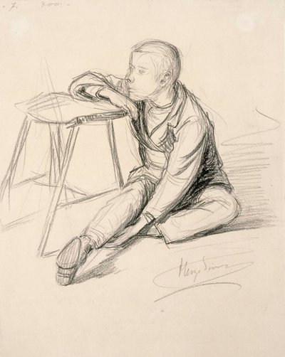 Sittende gutt av Hugo Simberg