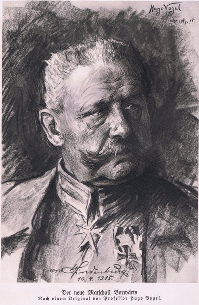 Hindenburg, fra Hindenburg utgitt av Daterlandijrcher Derlag & H Weller Berlin, 1928 av Hugo Vogel