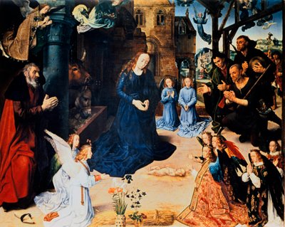 Tilbedelse av hyrden, 1476-1479. av Hugo van der Goes