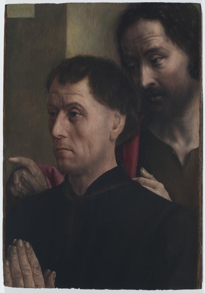 Portrett av en bedende mann med den hellige Johannes Døperen av Hugo van der Goes