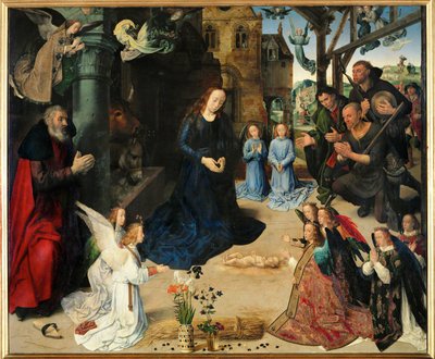 Gjeternes tilbedelse … (tempera på tre) av Hugo van der Goes