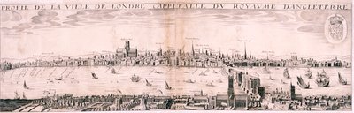 Utsikt over London fra sør, 1643 av Hugue Picart
