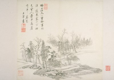 Album After Old Masters And Poems (album (10 blader), blekk på papir) av Hui Wang