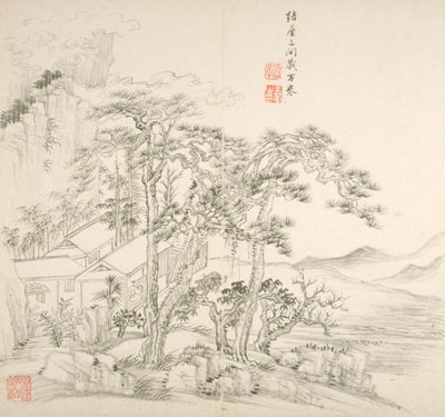 Album After Old Masters And Poems (album (10 blader), blekk på papir) av Hui Wang