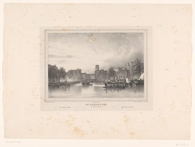 Utsikt over den gamle havnen i Rotterdam Den gamle havnen i Rotterdam / Le vieux port / Den gamle havnen (tittel på objekt) Utsikt over byen Rotterdam (serietittel) av Huib van Hove Bz
