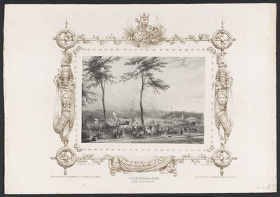 Tivoli og annen fornøyelse, 1836 Populær underholdning i Sterrenbosch / 17. juni 1836 (tittel på objekt) Plater for feiringen av det andre hundreårsjubileet til Utrechtsche Hogeschool, 1836 (serietittel) av Huib van Hove Bz