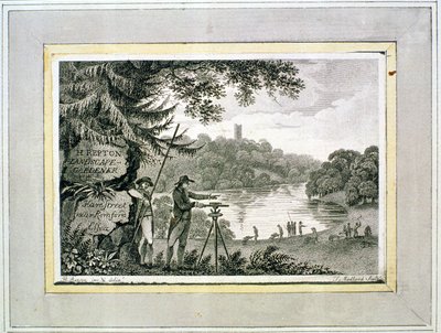 Telefonkort til Humphrey Repton, gravert av Thomas Medland (fl.1808-22) av Humphry Repton