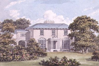 Design for nordfronten av et hus på Clapham Common for William Holme (akvarell) (par 85987) av Humphry Repton