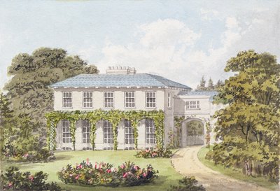 Design for sørfronten av et hus på Clapham Common for William Holme av Humphry Repton