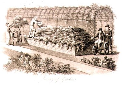 Luxury of Gardens, fra "Fragments on the Theory and Practice of Landscape Gardening", pub. 1816 (lito) av Humphry Repton