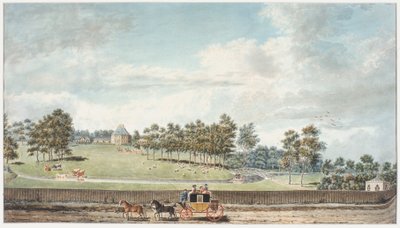 The Harwich Coach (wc på vevd papir) av Humphry Repton