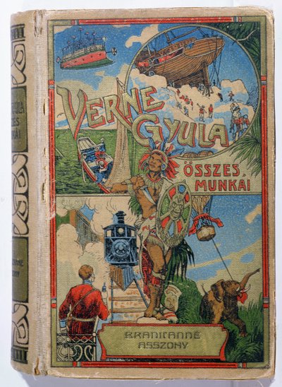 Omslag til elskerinne Branican av Jules Verne (1828-1905), tidlig på 1900-tallet av Hungarian School