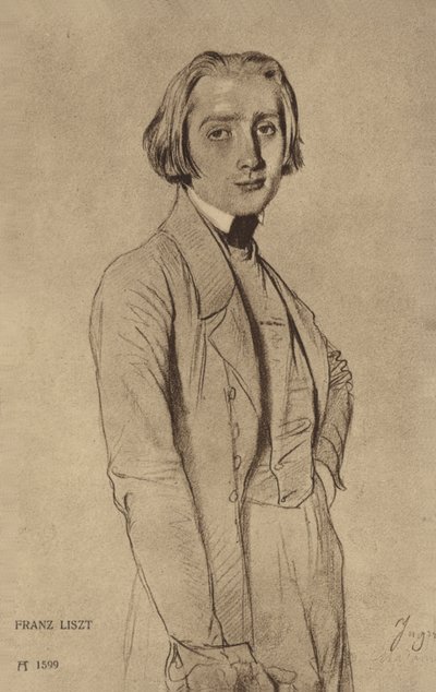 Portrett av Franz Liszt av Hungarian School