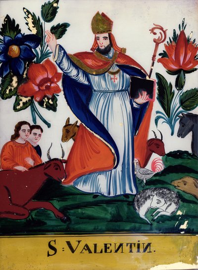 St. Valentine (malt glass) av Hungarian School