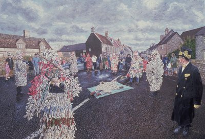 Boxing Day Mummers, Marshfield, 1998 (se også 107623) av Huw S. Parsons