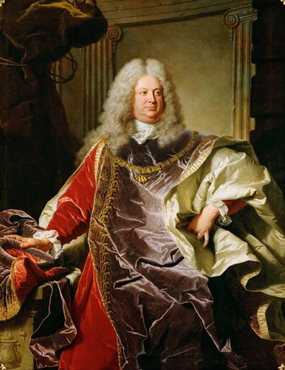 Barokk: Portrett av Philippe Louis, grev av Sinzendorf Neubourg - Portrett av grev Philipp Ludwig Wenzel von Sinzendorf (1671–1742) av Rigaud, Hyacinthe Francois Honore (1659–1743) av Hyacinthe Francois Rigaud