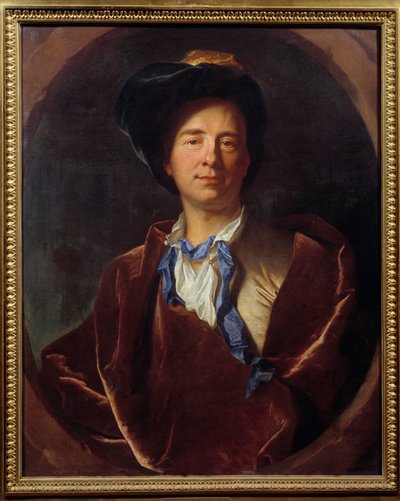 Portrett av Bernard Le Bouyer (Le Bovier) de Fontenelle (1657-1757), fransk forfatter Maleri av Hyacinthe Rigaud (1659-1743) 1713 Søn. 0,79x0,63 m Montpellier, Fabre-museet -Portrett av Bernard Le Bouyer (Le Bovier) de Fontenelle (1657-1757), fransk forfat av Hyacinthe Francois Rigaud