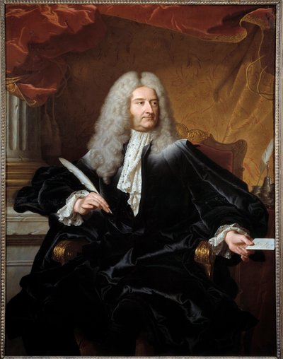 Portrett av Louis Germain de Chauvelin (1685-1762), Marquis de Grosbois, utenriksminister og selvakt Maleri av Hyacinthe Rigaud (1659-1743) 1727 Søn. 1,11x1,46 m Toulouse musee des Augustins - Portrett av Louis Germain de Ch av Hyacinthe Francois Rigaud