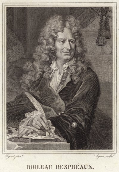 Portrett av Nicolas Boileau-Despreaux av Hyacinthe Francois Rigaud