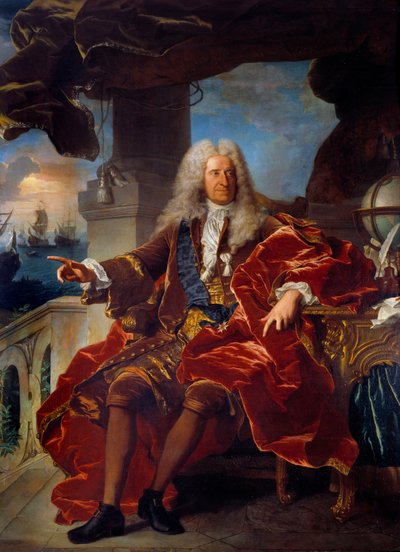 Portrett av bankmannen Samuel Bernard (1651-1739) Maleri av Hyacinthe Rigaud (1659-1743) 1700-tallet søn. 2,65 x 1,66 m av Hyacinthe Francois Rigaud