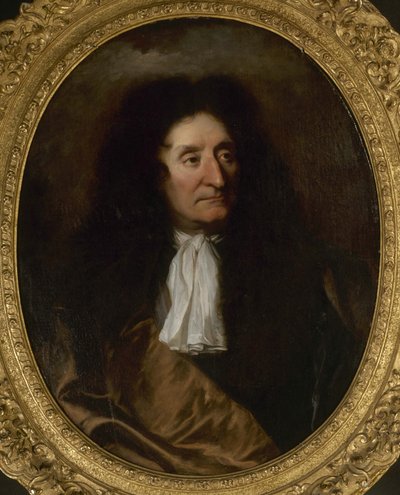 Portrett av Jean de La Fontaine 1621-1695, ca. 1680. av Hyacinthe François Honoré Rigaud