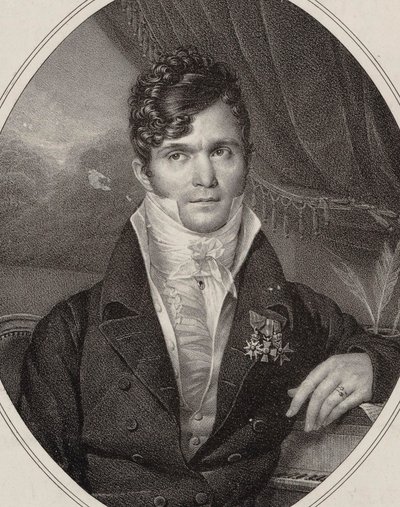 Portrett av dirigenten og komponisten Gaspare Spontini 1774-1851, 1824. av Hyacinthe Louis Victor Jean Baptiste Aubry