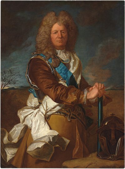 Portrett av Sebastien Le Prestre, Marquis de Vauban, marskalk av Frankrike, iført ordenen Saint Esprit av Hyacinthe Francois Rigaud