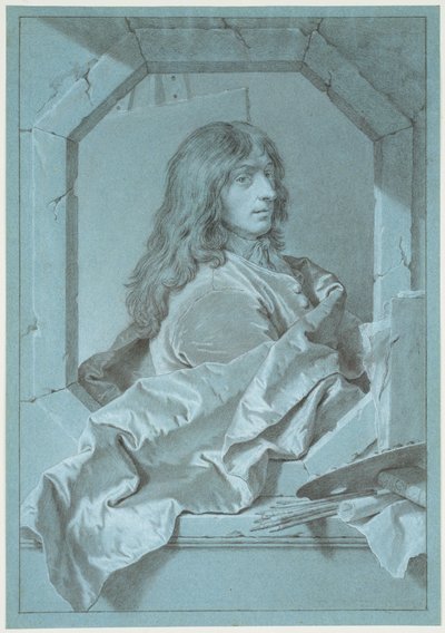 Portrett av maleren Sébastien Bourdon av Hyacinthe Rigaud
